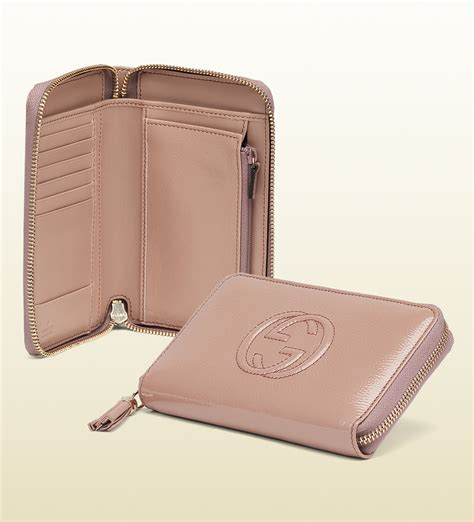 light pink gucci wallet|gucci soho wallet pink.